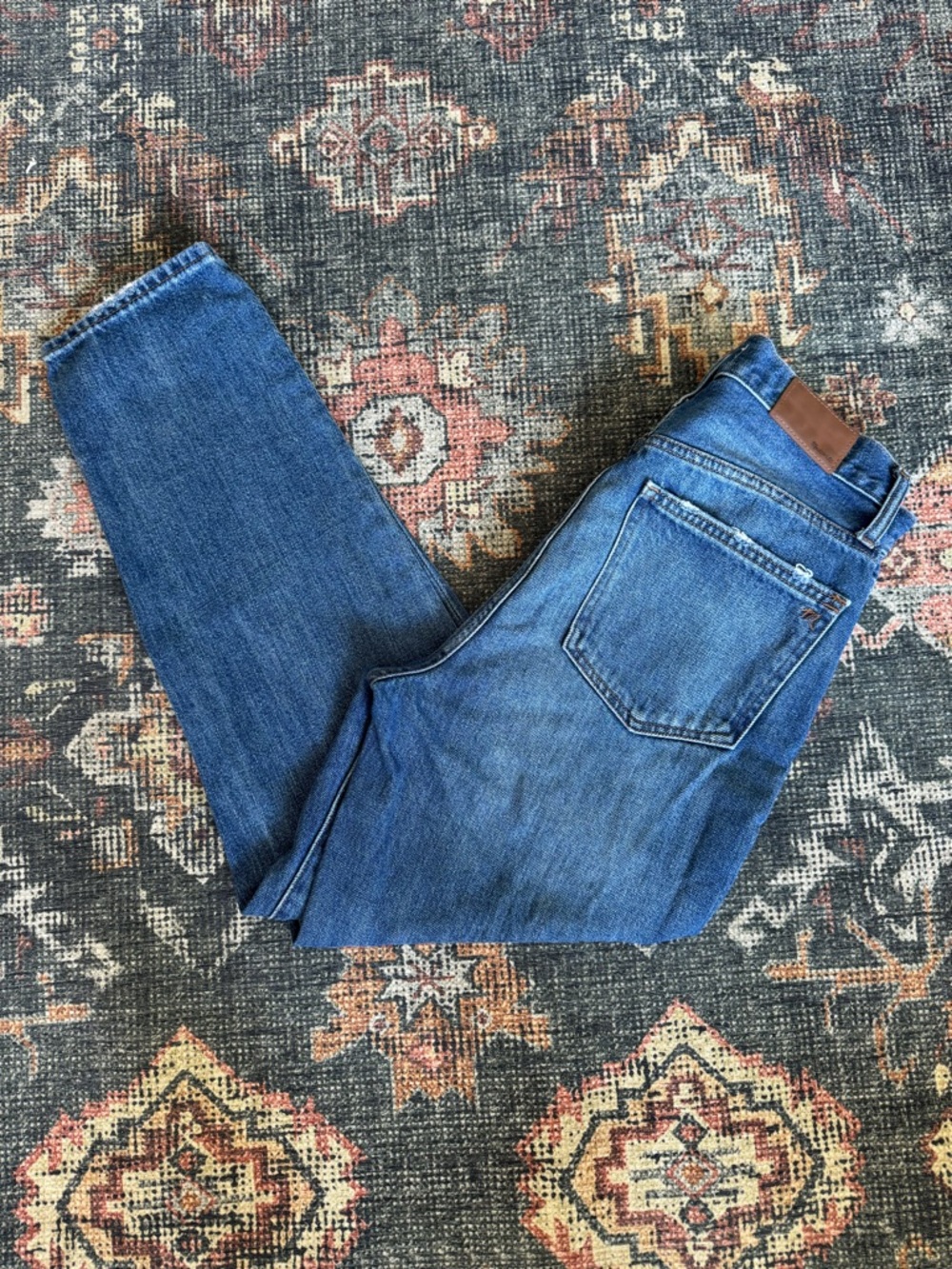 Madewell High-Rise Mom Jeans in Medium Blue Denim